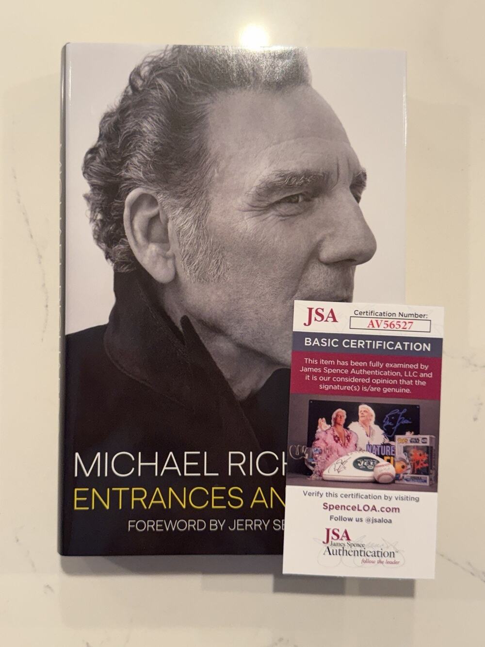MICHAEL RICHARDS Seinfeld Kramer SIGNED ENTRANCES EXITS Book AUTOGRAPHED COA #1